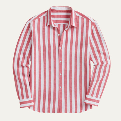 Classic Cotton Stripe Mens Shirt