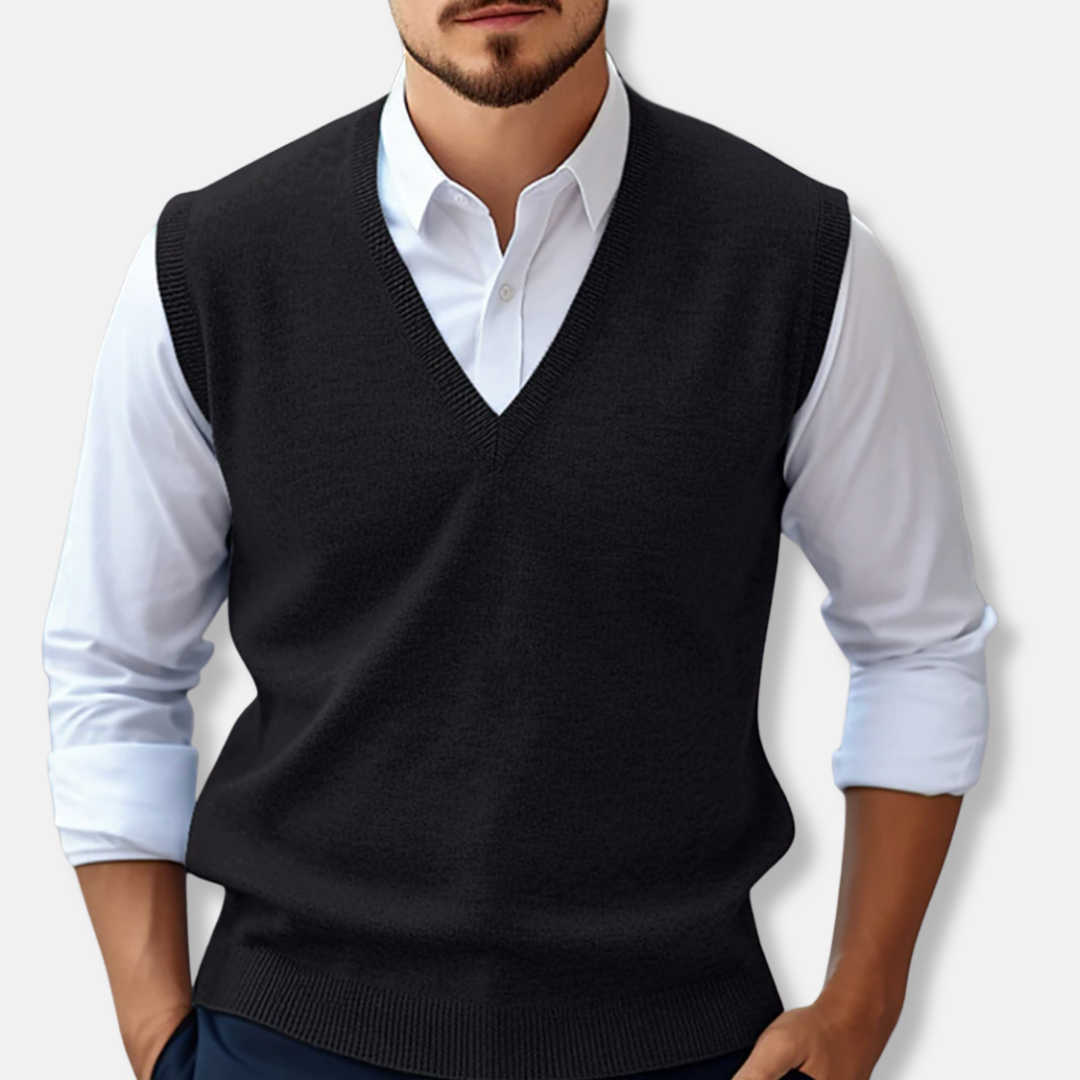 Classic Fit Crew Neck Sweater Vest