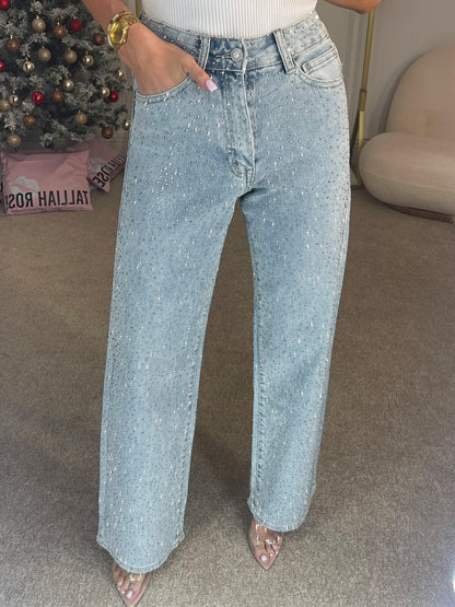 Decorative Classic Straight Jeans