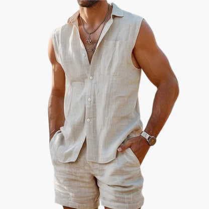 Summer Sports Vest and Shorts Set for Men - Olytrend