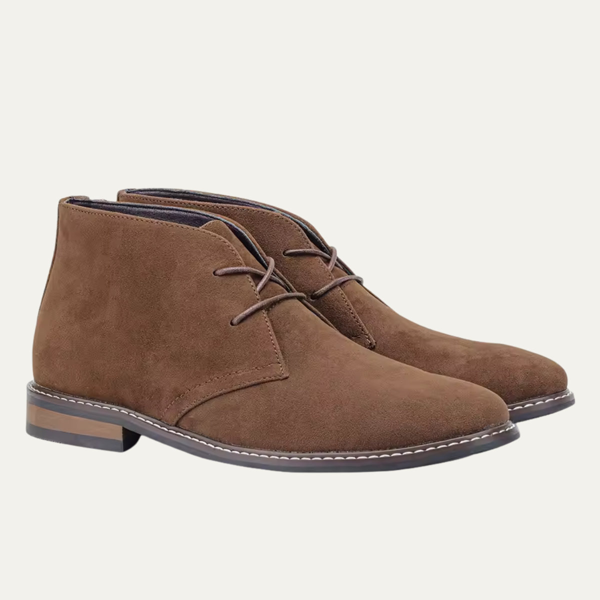 Men's Brown Suede Lace Up Chelsea Boots