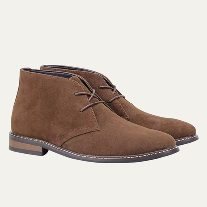 Men's Brown Suede Lace Up Chelsea Boots