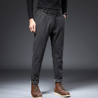 Slim Fit Pleated Dress Trousers