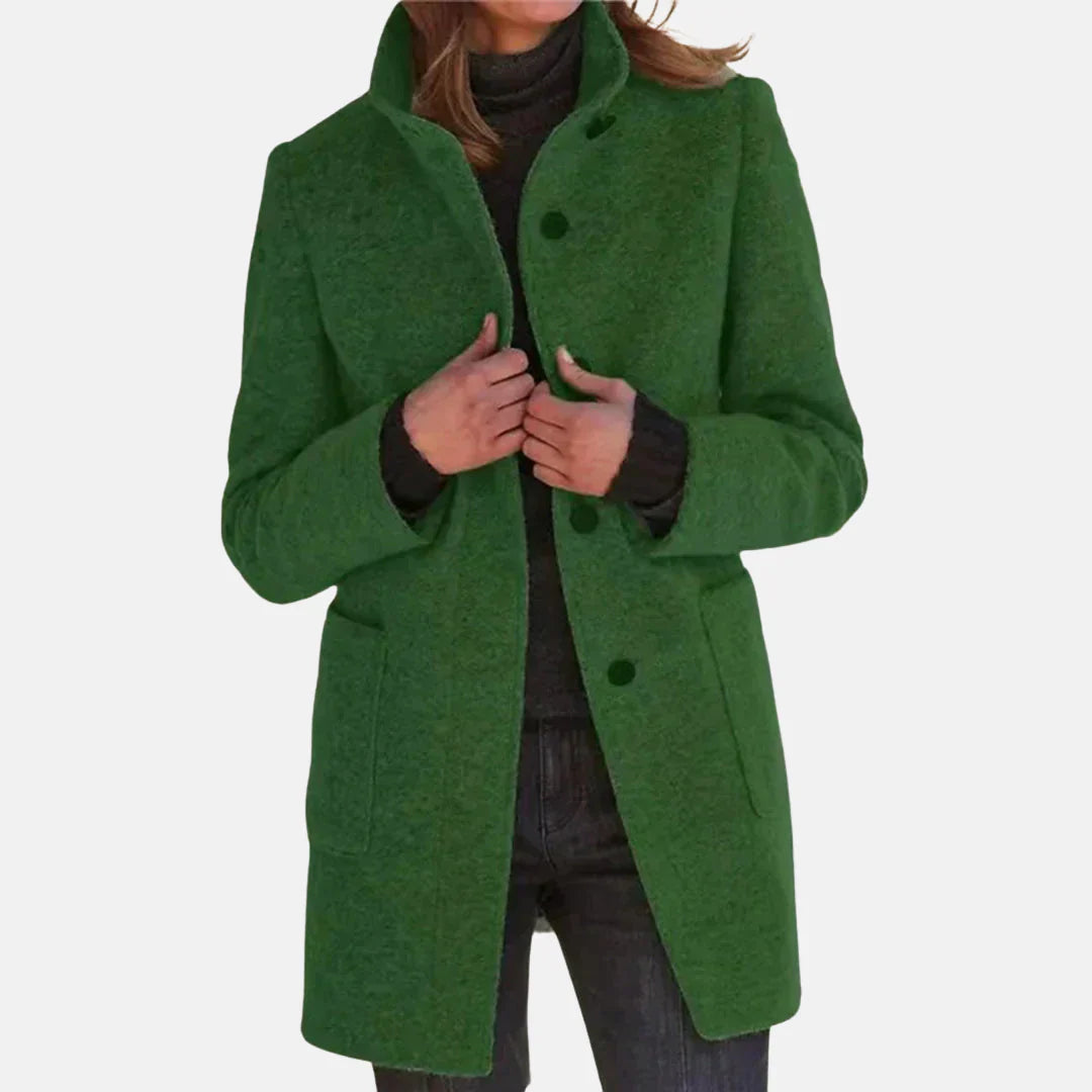 Classic Wool Trench Coat with Elegant Style