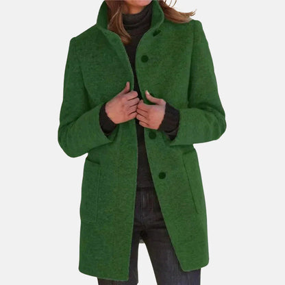 Classic Wool Trench Coat with Elegant Style