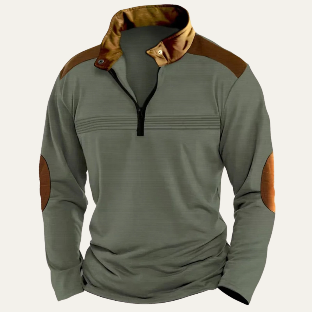 Classic Men's Vintage Zipper Neck Sweater