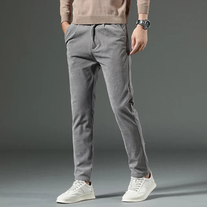 Classic Ribbed Corduroy Pants with Belt Loops