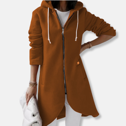 Casual Women's Hoodie Jacket with Zip Front