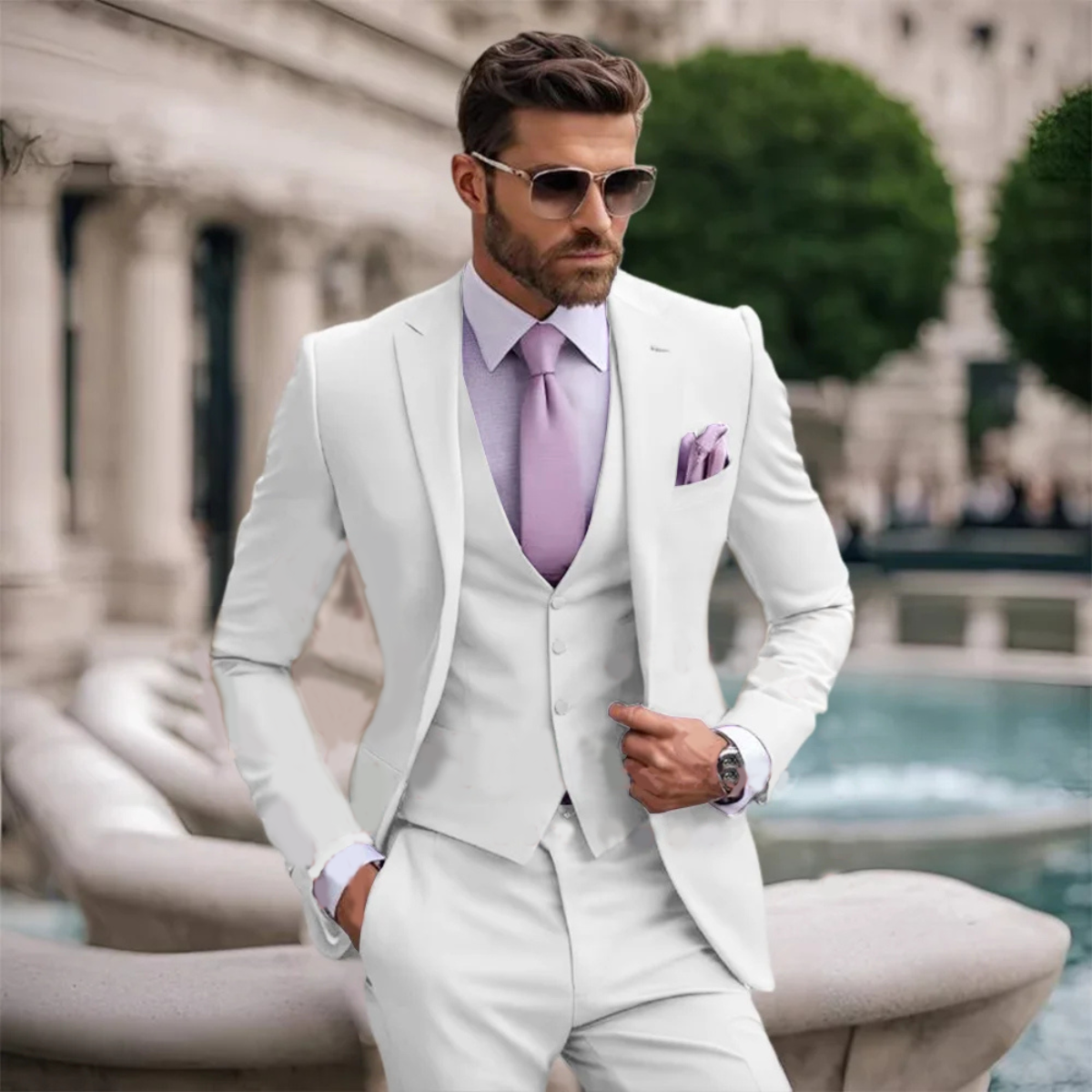 Classic Men's 3 Piece Tailored Suit Set