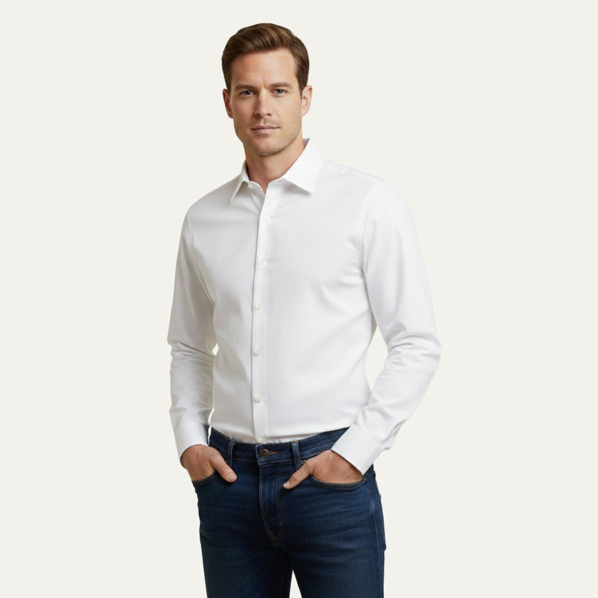 Classic Men's Dress Shirt – High Quality Cotton