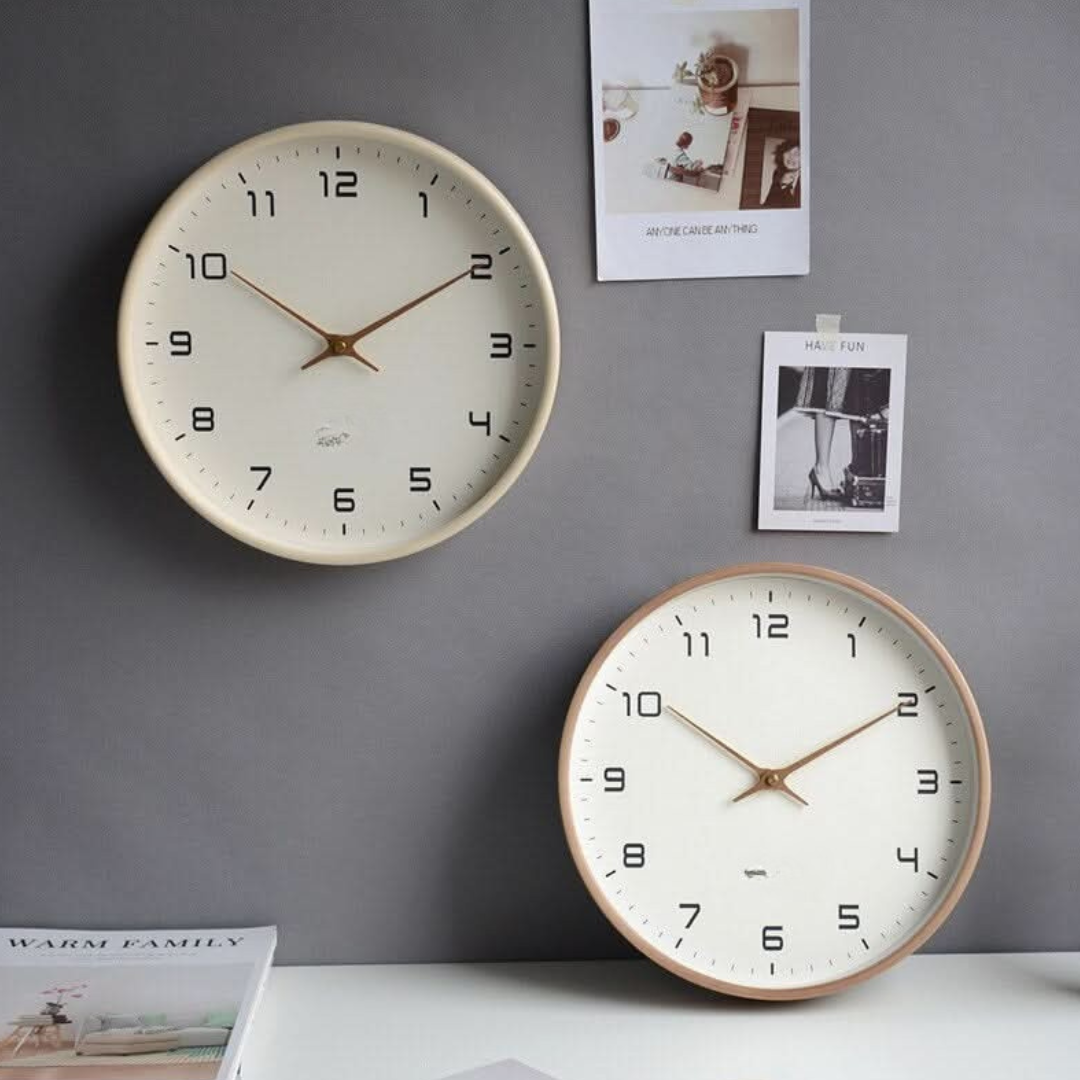 Sleek Black Numerical Wall Clock