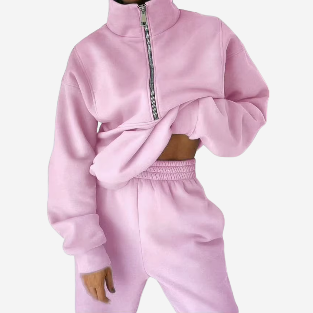 Soft Two-Piece Sporty Tracksuit Set