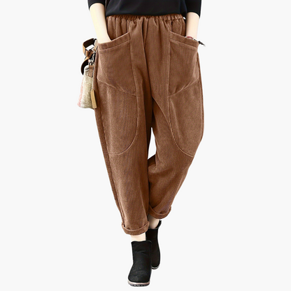 Ladies Comfortable Wide Leg Cargo Pants