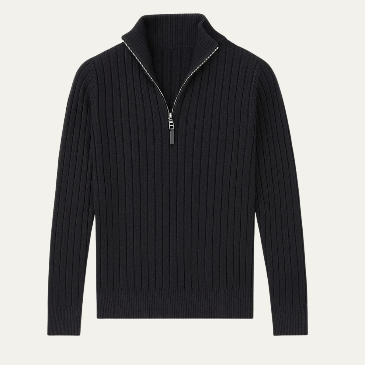 Classic Quarter Zip Men's Sweater - Rich Style