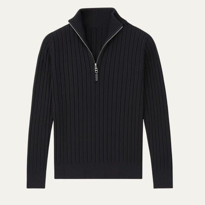 Classic Quarter Zip Men's Sweater - Rich Style