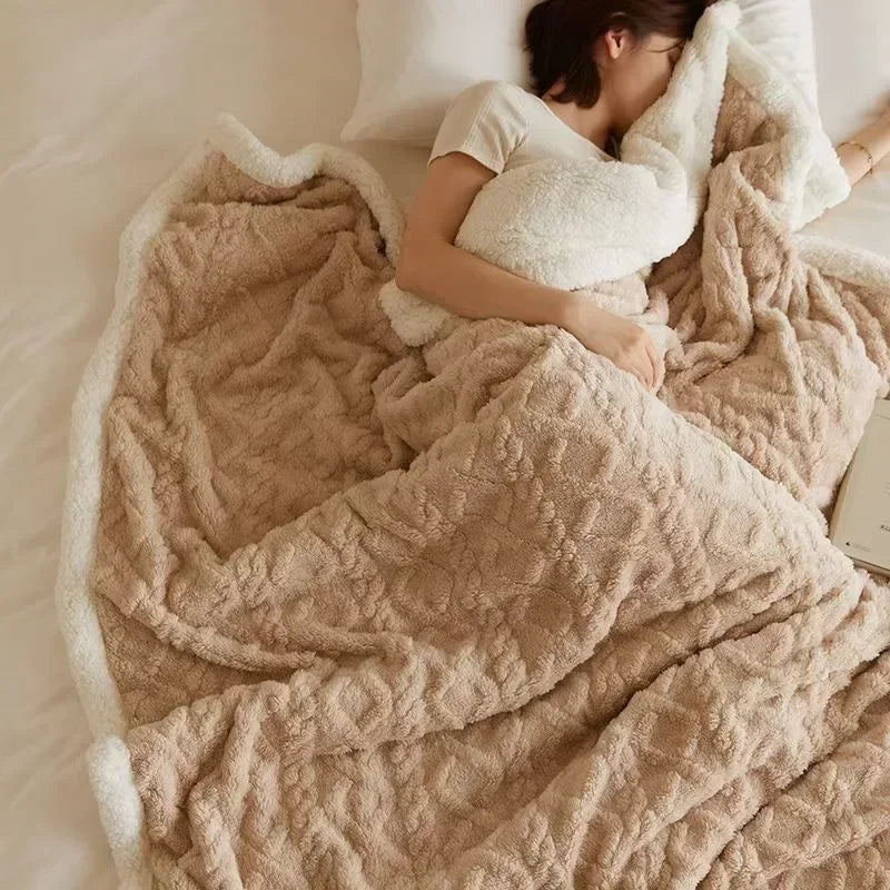 Soft Cozy Lambswool Throw Blanket