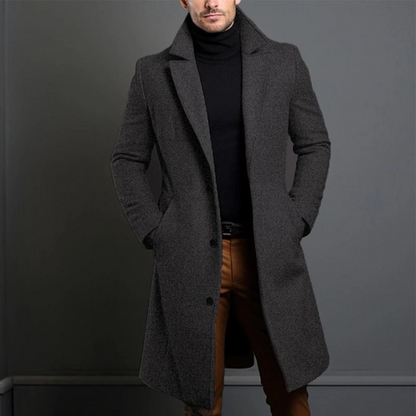 Classic Men's Wool Trench Coat