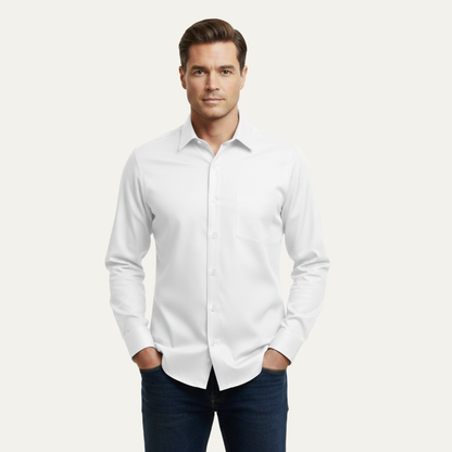 Luxury Silk Blend Men's Dress Shirt