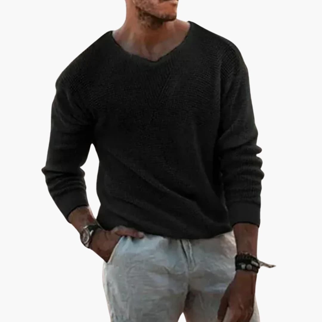 Classic Crew Neck Men's Long Sleeve Sweater