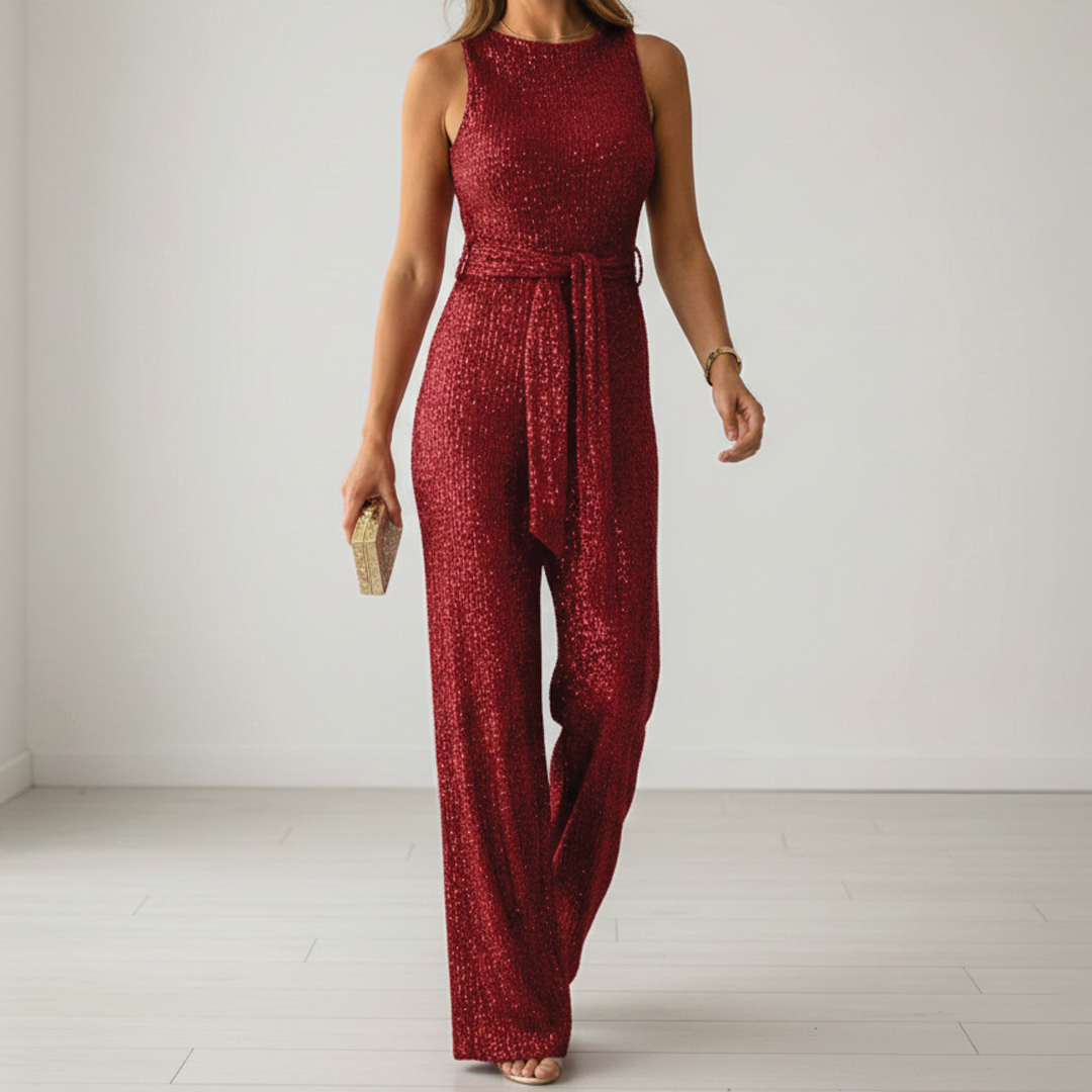 Glittering Sequin Evening Jumpsuit