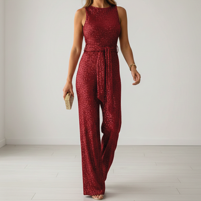 Glittering Sequin Evening Jumpsuit
