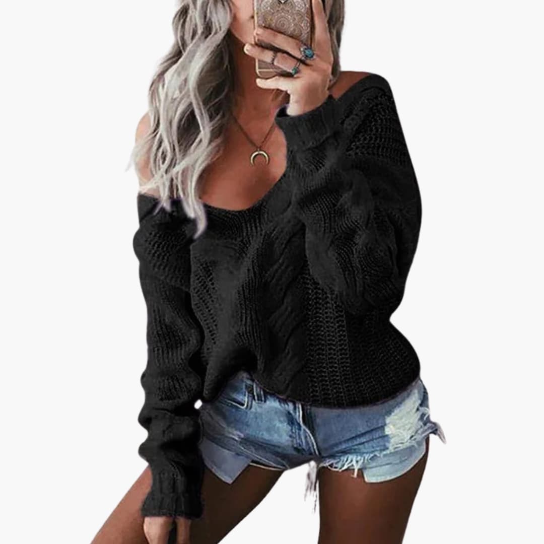Large Women's Cozy Long Sleeve Sweater