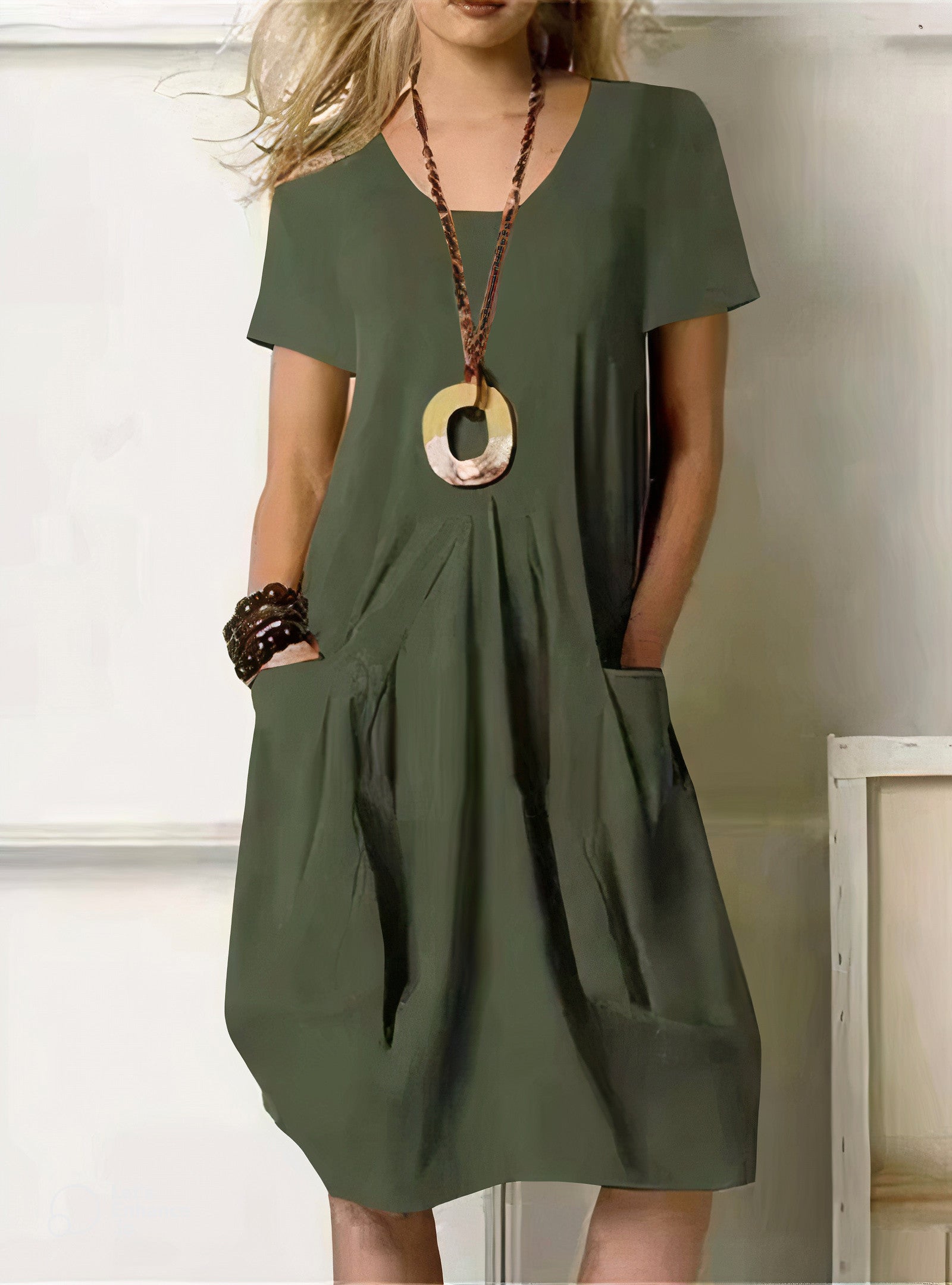 Comfortable Loose Fit Summer Dress - Olytrend