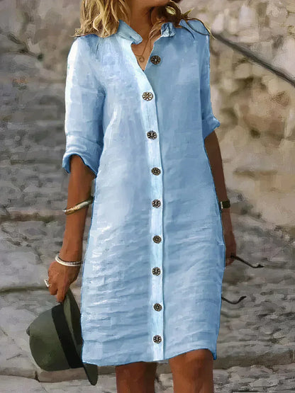 Relaxed Fit Lightweight Midi Dress