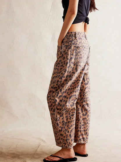 Fashionable Leopard Skinny Jeans