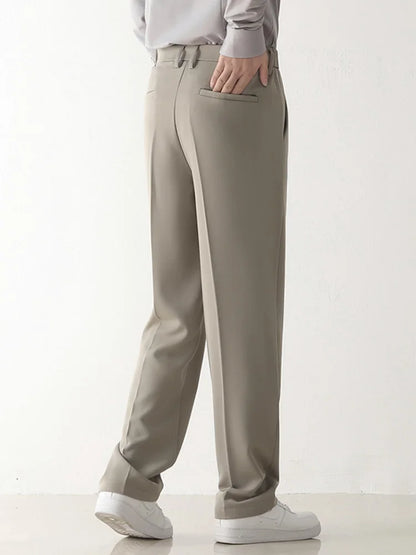 Comfortable Mens Chino Pants Loose Fit Style