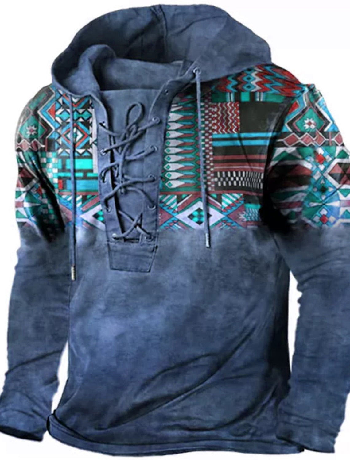 Classic Ethnic Mens Pullover Hoodie