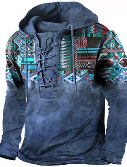 Classic Ethnic Mens Pullover Hoodie