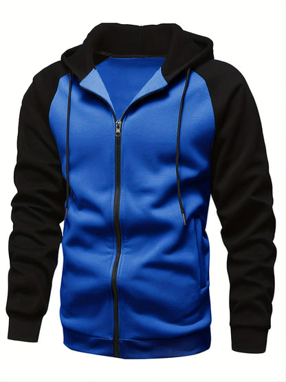 Men's Casual Zip Up Hooded Sweatshirt