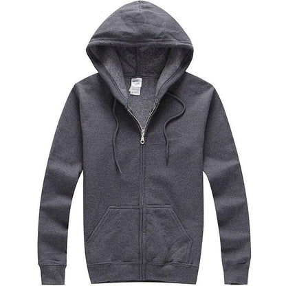Relaxed Fit Zipper Hoodie for Men