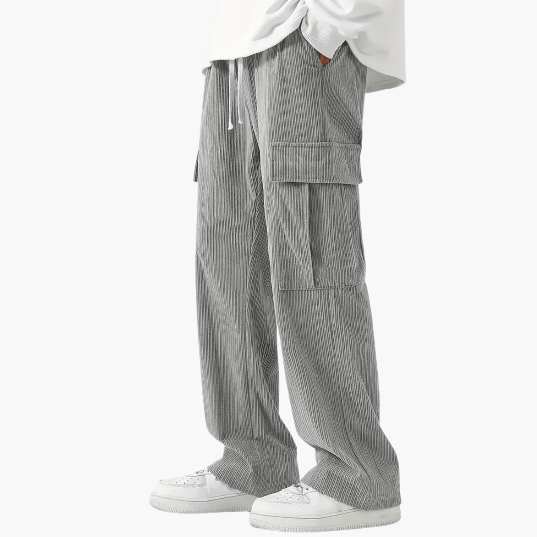 Comfortable Mens Cord Pants with Stretch Waist