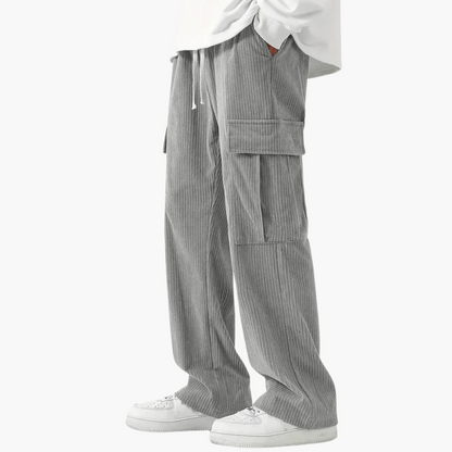 Comfortable Mens Cord Pants with Stretch Waist