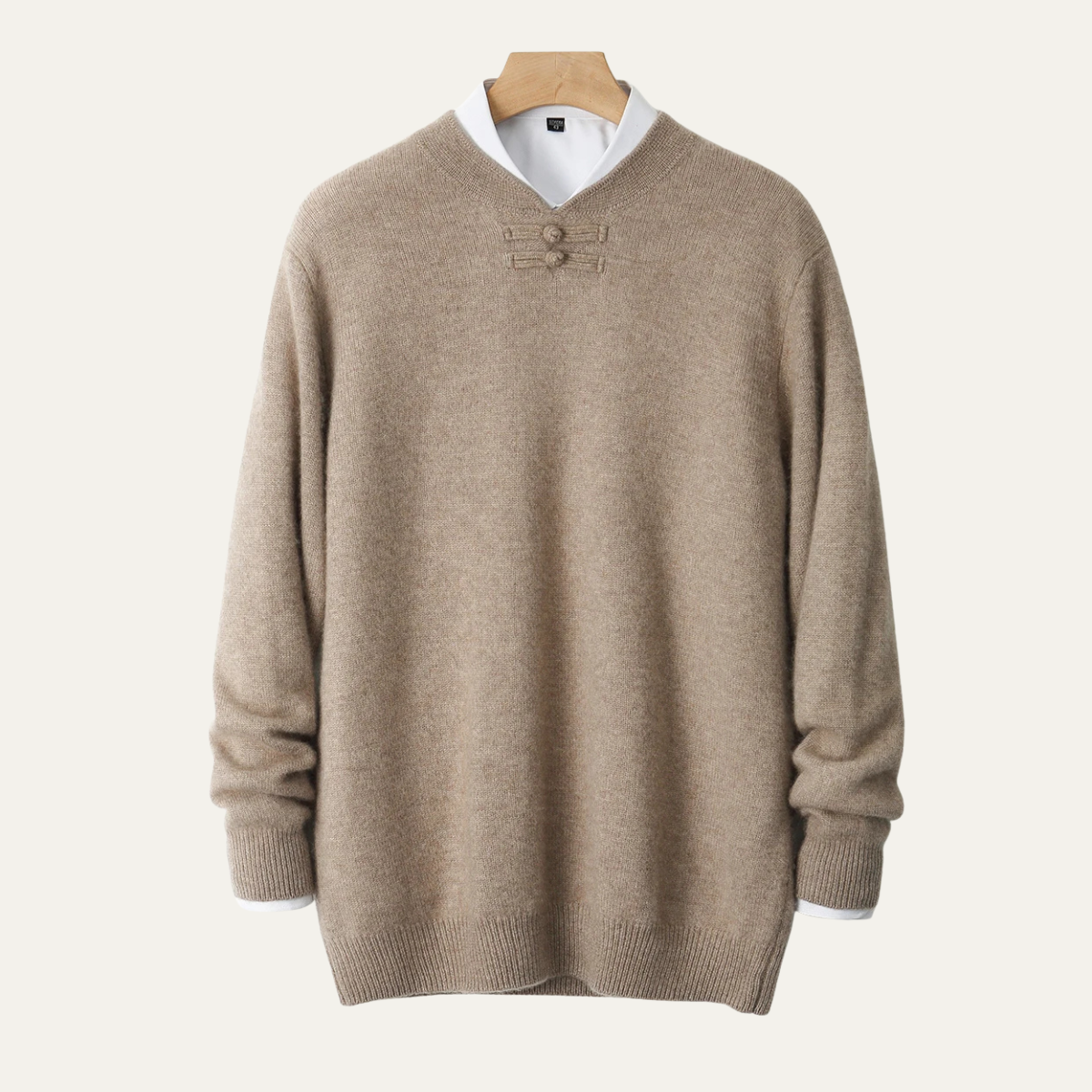 Luxury Men's Crew Neck Cashmere Knit Sweater