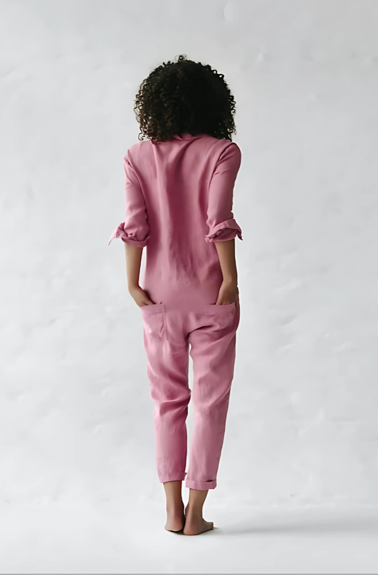Comfortable Linen Blend Jumpsuit for Women