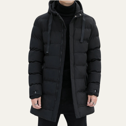 Men's Slim Fit Black Down Puffer Jacket