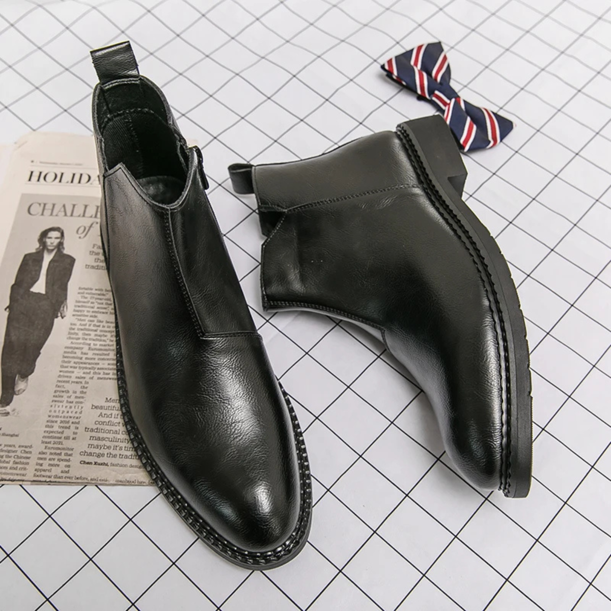 Genuine Leather Men's Ankle Boots