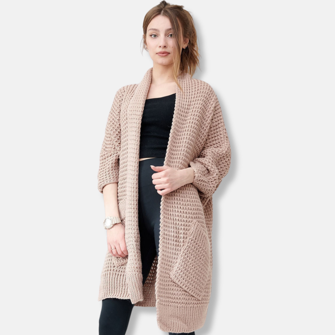 Women's Oversized Open Front Knit Coat