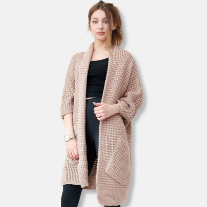Women's Oversized Open Front Knit Coat