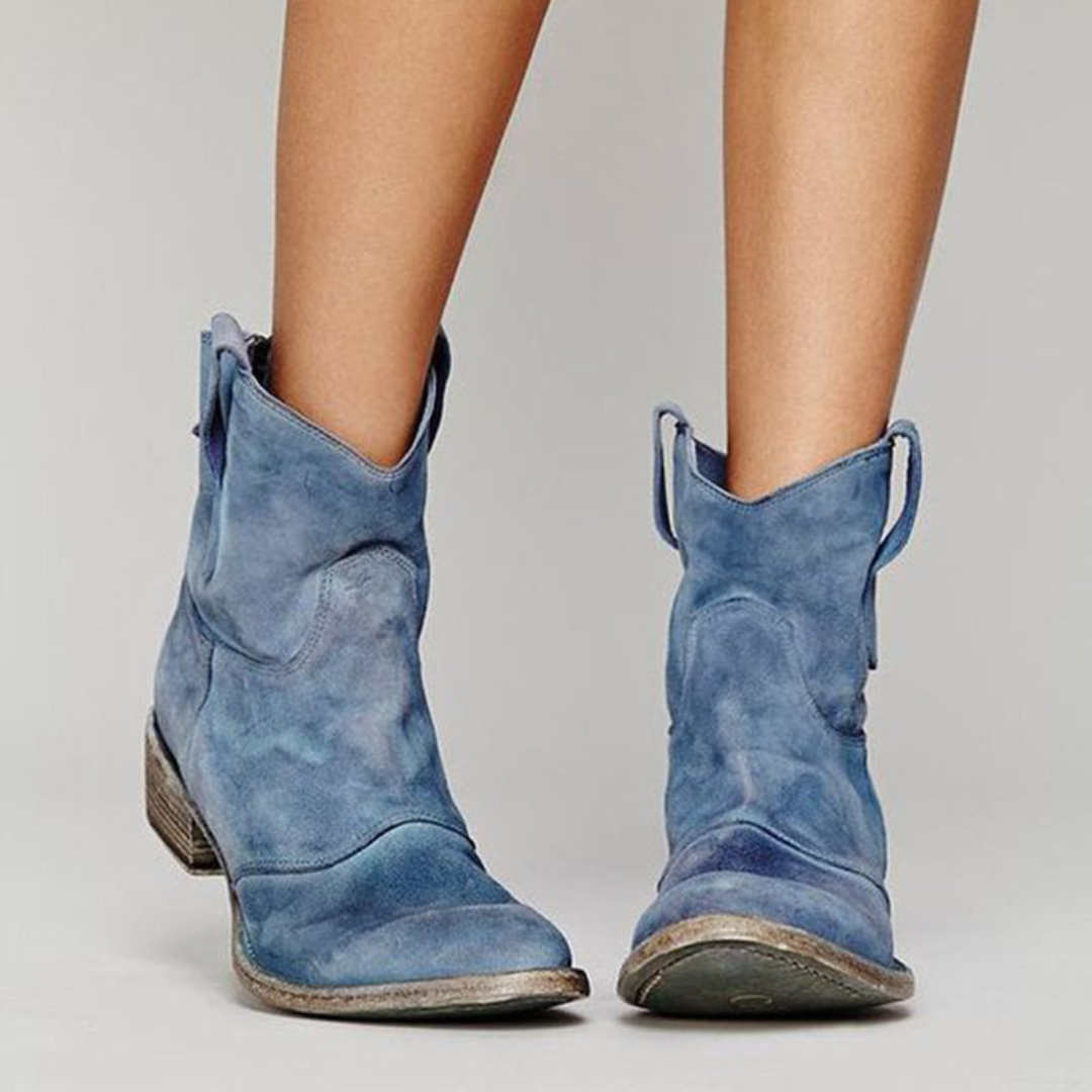 Ladies Low Heel Side Zip Boots