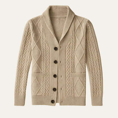 Luxurious Pure Cashmere Men's Cardigan Sweater