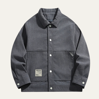 Relaxed Fit Mens Corduroy Button Down Jacket