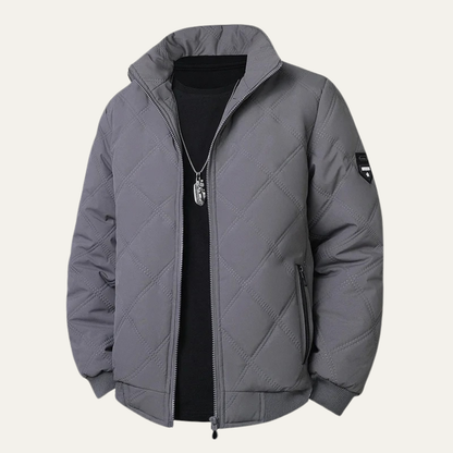 Thermal Insulated Men's Quilted Fleece Winter Coat