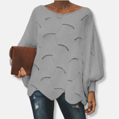 Cozy Oversized Sweater with Loose Fit Sleeves