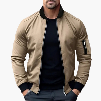 Men's Vintage Zip Up Bomber Jacket