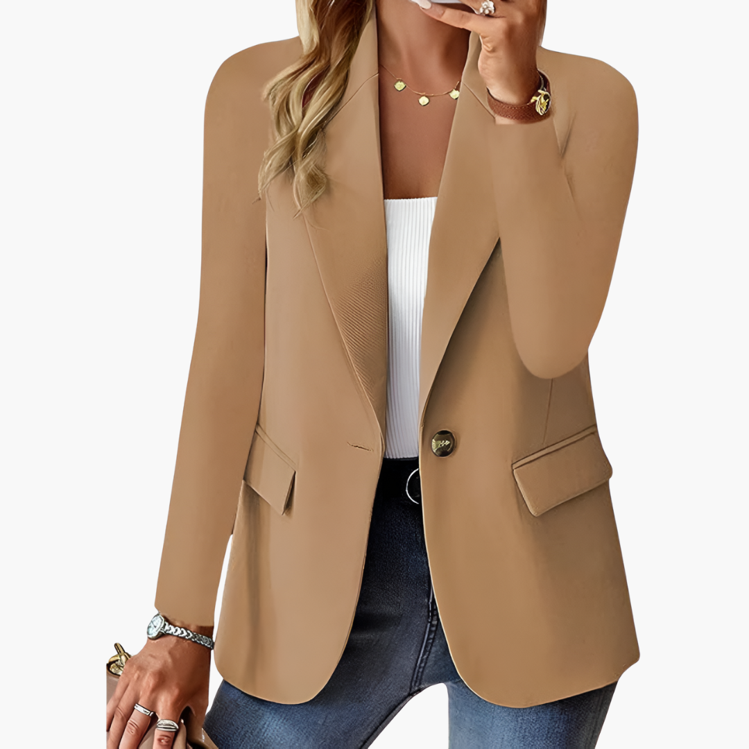 Classic Fit Women's Jacket with Button Closure