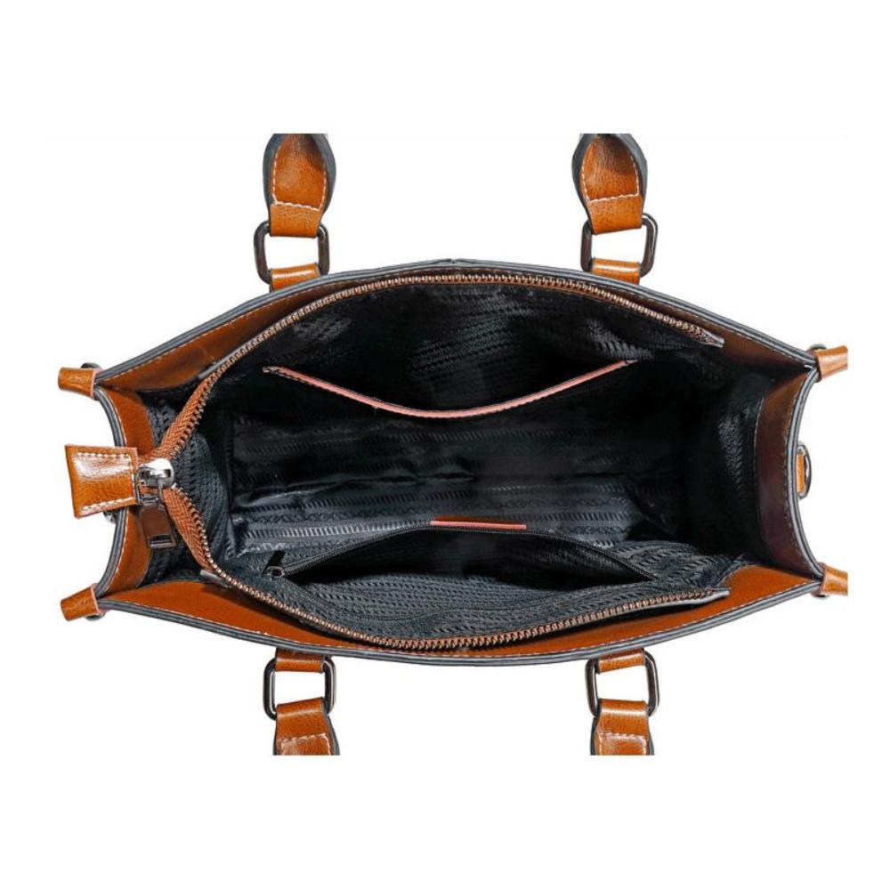 Classic Designer Leather Tote Bag